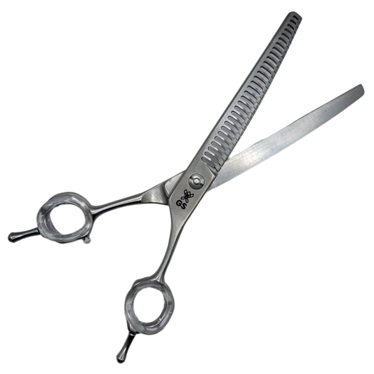 7.5" Precision Curved Chunkers Dog Grooming Scissors (CR9)