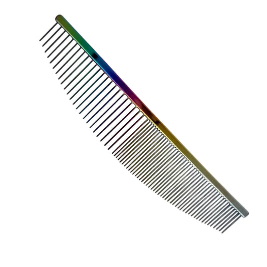 6.5" Lux Coarse and Fine Crescent Shaped Finishing Comb