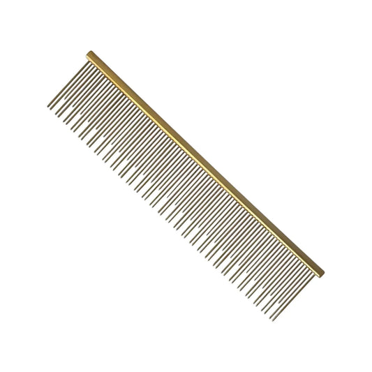 6.0" Brass Double Skip Pin Deshedding and Detangling Comb