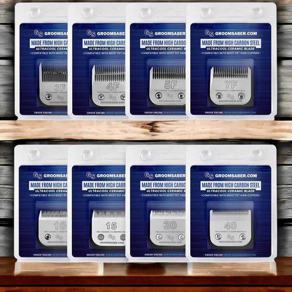 Full Set of Ceramic Clipper Blades with IvoryEdge Cutters – Groomsaber